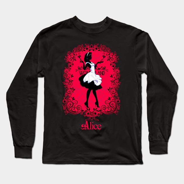 Alice in Wonderland Long Sleeve T-Shirt by T-shirt Factory